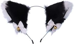 img 4 attached to Faylay Cosplay Girl Plush Furry Cat Ears Headband Accessory for Cam Girl Parties