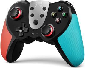 img 4 attached to 🎮 TERIOS Wireless Pro Controller for Switch and Switch Lite– Premium Joypad for Video Games – 3 Turbo Speed Levels – NFC Technology (Red/Blue)