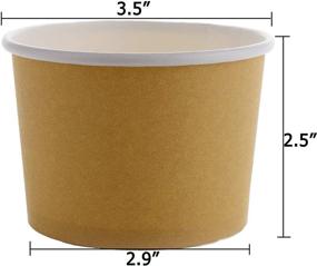 img 3 attached to 🍨 Lawei 8 Oz Disposable Paper Dessert Bowls - 100 пакетов стаканов для мороженого на горячее и холодное блюдо, суп, сундей, замороженный йогурт: удобно и универсально