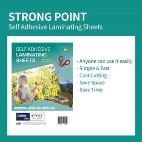 img 3 attached to 🔼 Easy-to-Use HA SHI Self Adhesive Laminating Sheets | No Machine Required | Letter Size, 9 x 12 Inch (20 Sheet Pack)