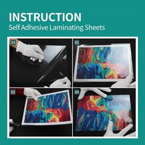 img 1 attached to 🔼 Easy-to-Use HA SHI Self Adhesive Laminating Sheets | No Machine Required | Letter Size, 9 x 12 Inch (20 Sheet Pack)