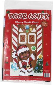 img 1 attached to 🏠 Transform Your Home with JOYIN's Christmas Ginger Bread House Window Door Cover: Festive Holiday Decoration, 72X30 Inches