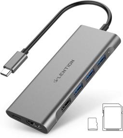 img 4 attached to 🔌 LENTION USB C Multi-Port Hub 4K HDMI, 4 USB-A, SD 3.0 Card Reader, Type C Charging Adapter for 2020-2016 MacBook Pro 13/15/16, New Mac Air/Surface, Chromebook, and More (CB-C36, Space Gray)