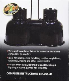 img 2 attached to 🔦 Zoo Med Nano Combo Dome Lamp Fixture, 40 Watts Per Socket - Compact Lighting Solution for Ultimate Versatility