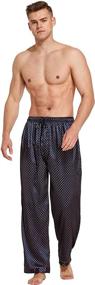 img 4 attached to Candice Satin Pajama Bottoms Golden Men's Clothing for Sleep & Lounge