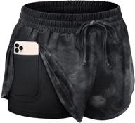 🩲 blevonh women's running shorts with inner pocket and drawstring waistband logo