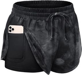 img 4 attached to 🩲 BLEVONH Women's Running Shorts with Inner Pocket and Drawstring Waistband