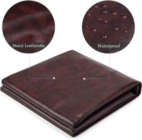 img 3 attached to 🎱 Kohree Heavy Duty Leatherette Billiard Pool Table Cover: Waterproof & UV Protection for 7/8/9FT Table - Fitted Design