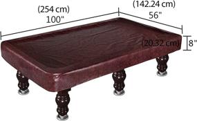 img 2 attached to 🎱 Kohree Heavy Duty Leatherette Billiard Pool Table Cover: Waterproof & UV Protection for 7/8/9FT Table - Fitted Design