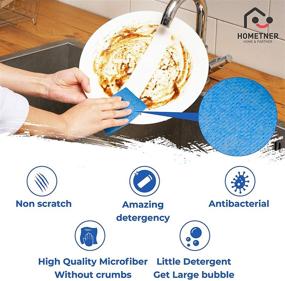 img 2 attached to 🧽 Efficient Disposable Non-Scratch Dish Sponge Scrub Scouring Sheets for Versatile Cleaning: Kitchen, Dishwashing, Camping - Heavy Duty Blue Pads - 1 Roll Lasting 60 Days