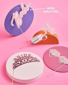 img 2 attached to 📸 xo, Fetti Bachelorette Photo Booth Props - Rose Gold Future Mrs Party Decorations, Bride To Be, Bridal Shower - 24 pre-assembled props