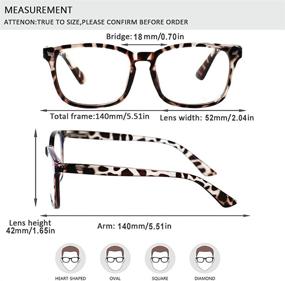 img 3 attached to 👓 Enhance Your Reading Experience with Henotin 2-Pack Progressive Multifocus Reading Glasses: Blue Light Blocking for Women/Men, Featuring Spring Hinge & Multifocal Computer Readers