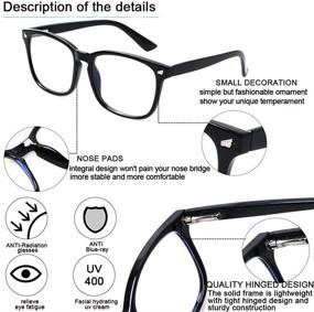 img 2 attached to 👓 Enhance Your Reading Experience with Henotin 2-Pack Progressive Multifocus Reading Glasses: Blue Light Blocking for Women/Men, Featuring Spring Hinge & Multifocal Computer Readers