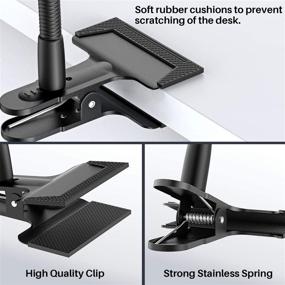 img 1 attached to 📷 Versatile Webcam Stand Desk Clamp with Flexible Gooseneck Arm for Logitech C925e, C922x, C930e, C922, C930, C920, C615, Brio, Amada