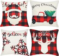 christmas pillow covers set snowflake logo