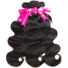 img 3 attached to Beauty Princess 9A Brazilian Hair Body Wave 3 Bundles - 16 18 20 Inch Natural Color Human Hair Weave