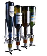 🍸 wall mounted liquor dispenser bar butler bracket solo optic spirit wine beer alcohol bottle stand w/ revolving nozzle – beverage drinkware set logo