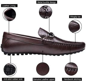 img 1 attached to Cassa Leeni Driving Loafer: Stylish Leather Men's Shoes for Loafers & Slip-Ons