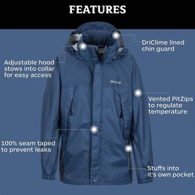 img 1 attached to 🧥 Ultimate Protection: Marmot Boys' PreCip Lightweight Waterproof Rain Jacket