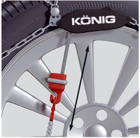 img 1 attached to Premium KONIG CG-9 070 Snow Chains (Set of 2) - Unmatched Grip and Durability