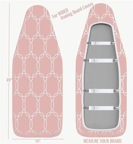 img 3 attached to 🔥 Balffor Silicone Wider Ironing Board Cover and Pad - Scorch Proof TriFusion Iron Board Cover in White & Pink with Bonus Adjustable Fasteners and Protective Mesh: Ultimate Ironing Solution!