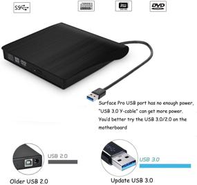 img 2 attached to 📀 Findway USB 3.0 External Slot DVD VCD CD RW Drive for Apple MacBook Pro Air iMac (Black) - High-Speed Superdrive External Drive