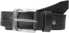 img 3 attached to Gelante Men's Leather Belt 38013 Black L - Optimal Belt for Men's Accessories