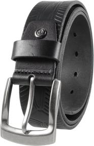 img 4 attached to Gelante Men's Leather Belt 38013 Black L - Optimal Belt for Men's Accessories