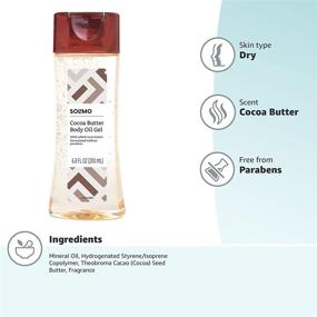 img 1 attached to 🧴 Solimo Body Oil Gel with Cocoa Butter – Paraben Free, 6.8 Fl Oz – Amazon Brand