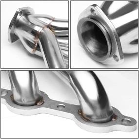 img 1 attached to 🔥 1-5/8'' Stainless Steel Exhaust Headers Shorty Header Compatible with 1991-2004 GMC Sonoma, 1982-1990 GMC S15, and 1982-2004 Chevy S10 - DNA Motoring HDS-S10-SWAP