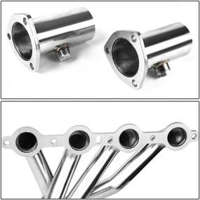 img 2 attached to 🔥 1-5/8'' Stainless Steel Exhaust Headers Shorty Header Compatible with 1991-2004 GMC Sonoma, 1982-1990 GMC S15, and 1982-2004 Chevy S10 - DNA Motoring HDS-S10-SWAP