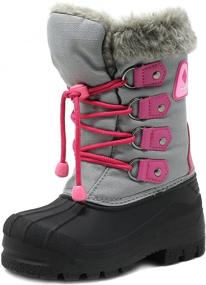 img 4 attached to DREAM PAIRS Warm and Waterproof Knee High Winter Snow Boots for Boys & Girls - Toddler/Little Kid/Big Kid