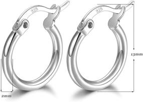 img 3 attached to White Plated Silver Earrings Classic Girls' Jewelry