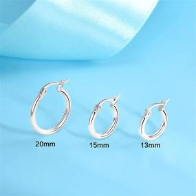 img 1 attached to White Plated Silver Earrings Classic Girls' Jewelry