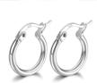 white plated silver earrings classic girls' jewelry logo