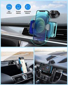 img 3 attached to 📱 APPS2Car Adjustable Suction Phone Holder for Car with Strong Suction Cup - Universal Dashboard Mount for All Cell Phones, 360 ° Rotation