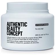 authentic beauty concept hydrate mask for normal, dry, or curly hair - enhances moisture, shine, and healthiness | vegan, cruelty-free, and silicone-free logo