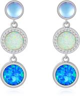 popkimi opal stud earrings: sterling silver hypoallergenic jewelry for women, girls & teens; perfect birthday gift logo