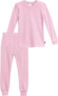 long john girls thermal underwear set by city threads - soft breathable cotton base layer, made in usa логотип