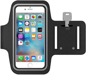 img 3 attached to MMOBIEL Sportband - Compatible with iPhone 12 (Mini)/12 Pro/11/11 Pro (Max)/X/XR/XS (Max)/8(+)/7(+) Samsung Galaxy S21/S20/S10(+)/S9 Note 10/9 - 6.2 Inch (White) - Neoprene Stretchable Reflective Arm Slots