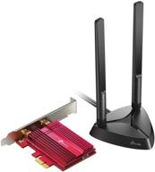 📶 tp-link archer tx3000e wifi 6 ax3000 pcie wifi карта: до 2400mbps, bluetooth 5.0, 802.11ax двухдиапазонный беспроводной адаптер с mu-mimo и ofdma, ультра-низкая задержка, совместимость с windows 10 (64bit). логотип