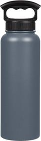 img 4 attached to 🌊 FIFTY/FIFTY Stainless Steel Double Wall Vacuum Insulated Water Bottle with Wide Mouth and Three Finger Cap: Ultimate Hydration Solution