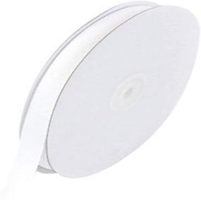img 1 attached to 🎀 Premium Quality 3/8-Inch Grosgrain Ribbon, 50-Yard Spool, in Elegant White Shade