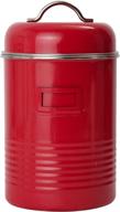 organize with style: large red kamenstein food storage canister with card holder логотип