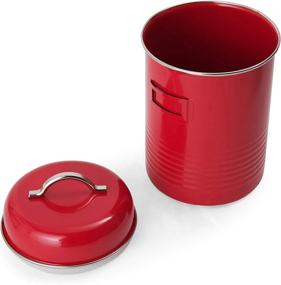 img 3 attached to Organize with Style: Large Red Kamenstein Food Storage Canister with Card Holder