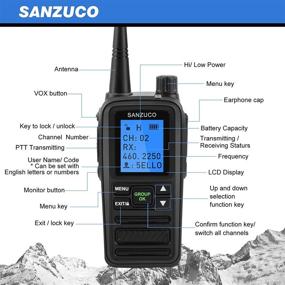 img 3 attached to 📻 SANZUCO 5W Two Way Radio for Adults - Long Range, Rechargeable, UHF Business Radio (6 Pack)