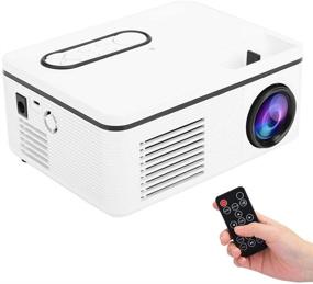 img 4 attached to 📽️ Hilitand Mini Projector S361 - Portable 1080p HD LED Home Projector for Desktop, DVD, Mobile Phone, and Speaker - Perfect for Home Parties, Travel, and Camping (US 100-240V) - White