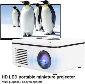 img 3 attached to 📽️ Hilitand Mini Projector S361 - Portable 1080p HD LED Home Projector for Desktop, DVD, Mobile Phone, and Speaker - Perfect for Home Parties, Travel, and Camping (US 100-240V) - White