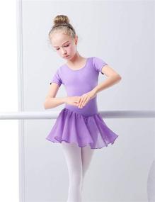 img 2 attached to 🩰 Girls Daydance Skirted Leotards: Short Sleeve Leotard Dress for Ballet and Dance