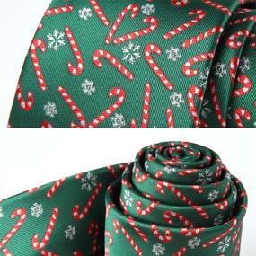 img 1 attached to ❄️ Snowflake Necktie Pocket Men's Accessories by HISDERN for Ties, Cummerbunds & Pocket Squares - Christmas Edition